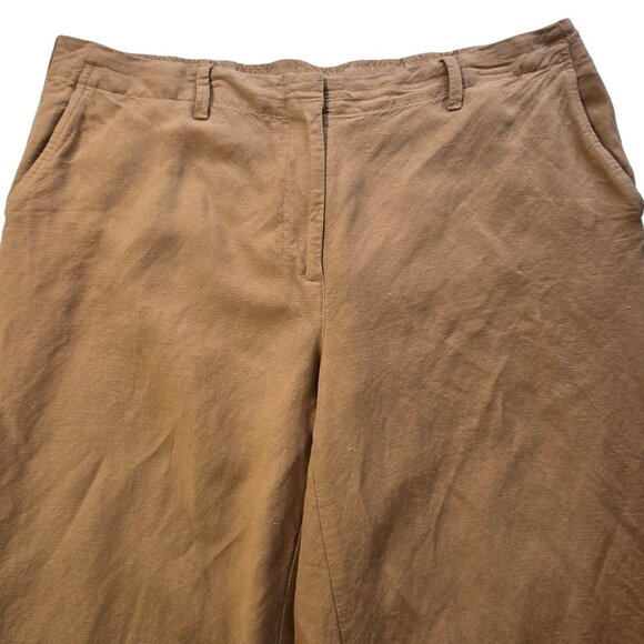 J.Jill Womens Large Wide-Leg Trousers Linen Blend Pants Pockets - Picture 8 of 16